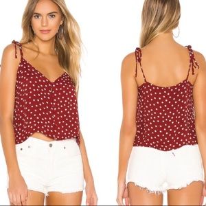 Amuse Society Sunny Honey red Tank size S